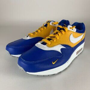 Nike ID By You Air Max 1 Blue Yellow Gold HQ3714-900 Mens 11.5